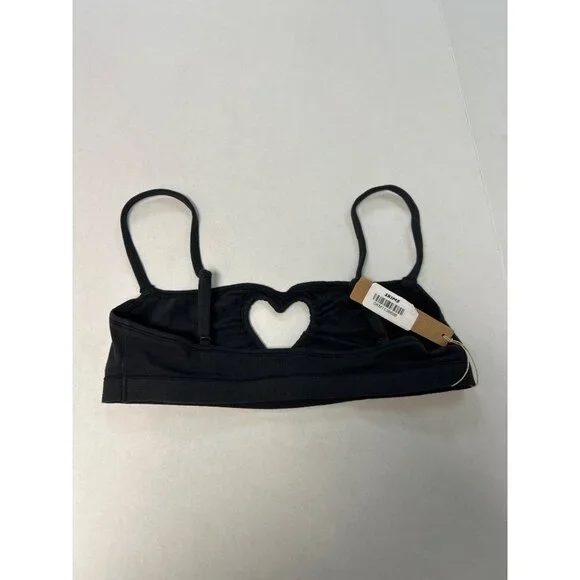 SKIMS Cotton Jersey Heart Scoop Bralette Soot Size Small NWT - Picture 6 of 8